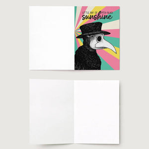 Pitch Black Sunshine Funny Dark Humour Greeting Card