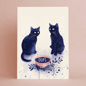 Oops - Naughty cats accident| I'm Sorry Card | Encouragement