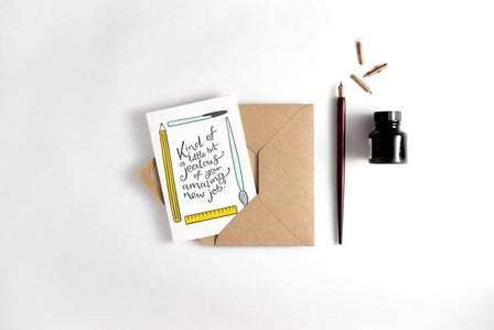 Jealous Of Your Amazing New Job Letterpress Card