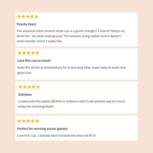 Stainless Steel Reusable Cup 12oz - Seafoam