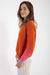 Danepool Cotton Knit Sweater Light Rust/Bright Pink/Purple
