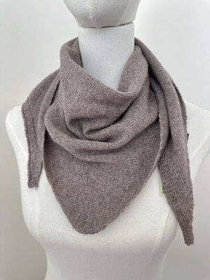 Eco cashmere ZO-MA Knitted Triangle Scarf -  Burgundy