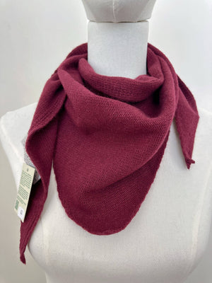 Eco cashmere ZO-MA Knitted Triangle Scarf -  Burgundy