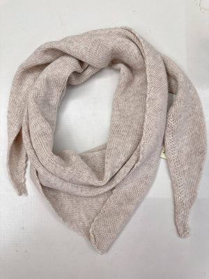 Eco cashmere ZO-MA Knitted Triangle Scarf - Camel