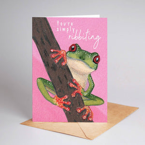 Cute Frog Greeting Card Funny Animal Pun Birthday Quote