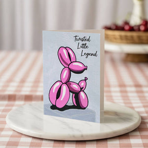 Twisted Little Legend Funny Quirky Balloon Dog Greeting Card