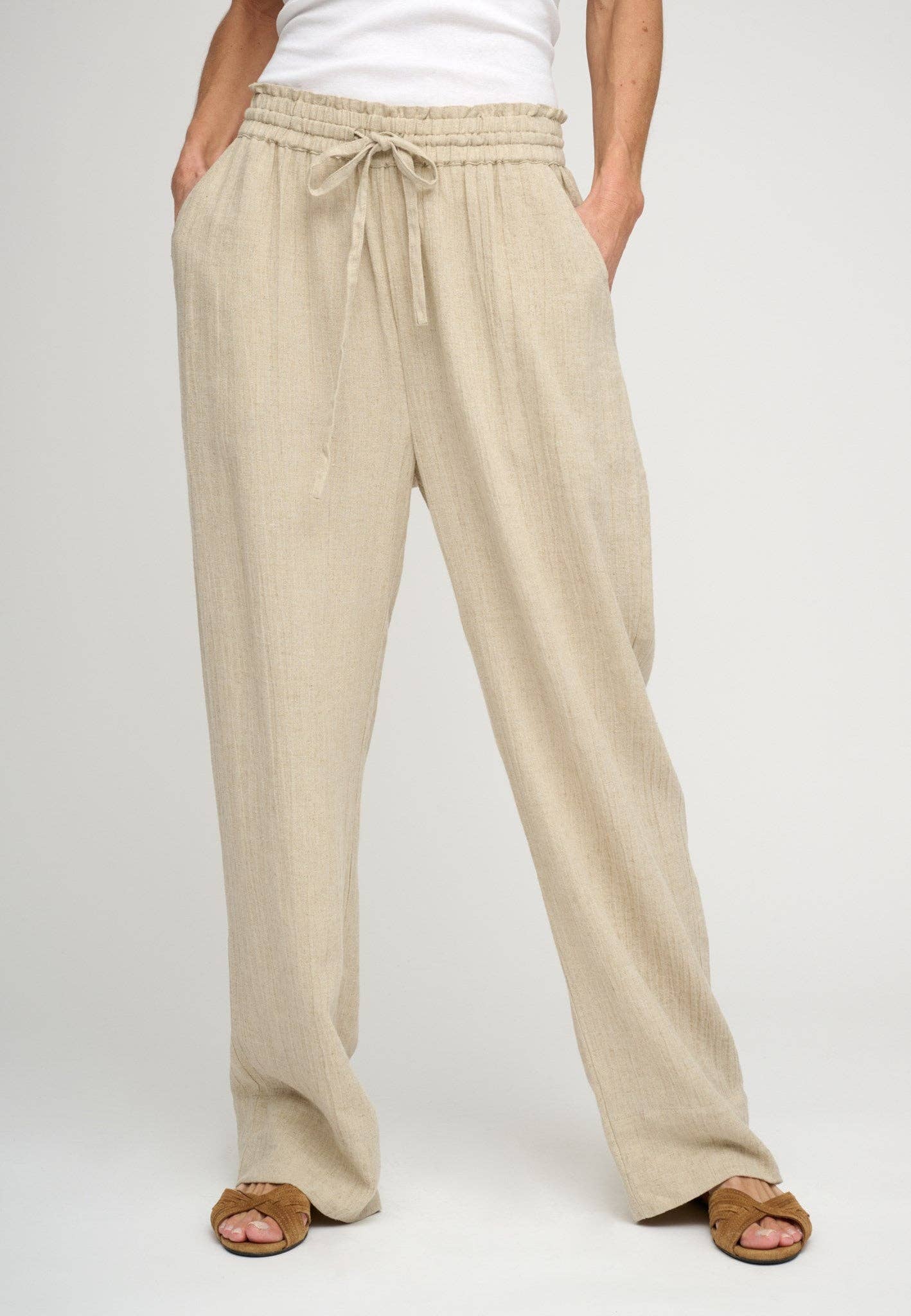 Mara pants linen - natural linen