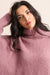 Oversized High Neck Sweater, Old Rose