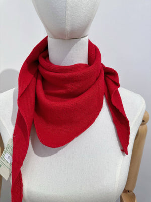 Eco cashmere ZO-MA Knitted Triangle Scarf - Camel