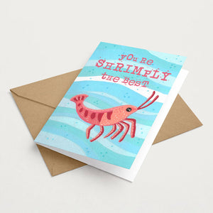 Funny Shrimp Seafood Beach Sea Pun Greeting Birthday Card