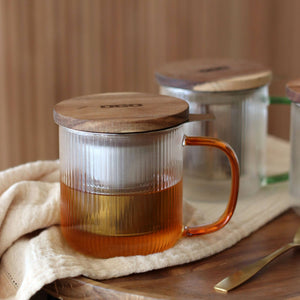Karl Glass Mug with Filter, 300ml