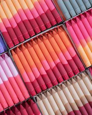 Taper candles- Red/Orange