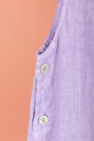 Sleeveless linen dress 100% linen 625519: GRIS ANTHRACITE