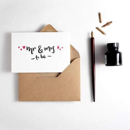 Mr & Mrs To Be Letterpress Card