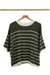 Striped Short Sleeve Mohair Sweater