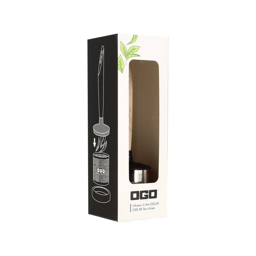 Oscar tea infuser in beech and stainless steel