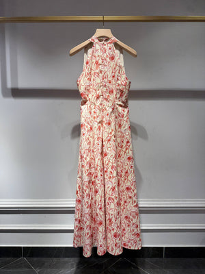 Long printed cotton dress - CK08591
