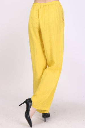 100% linen trousers REF. 30132: Terracotta / Unique