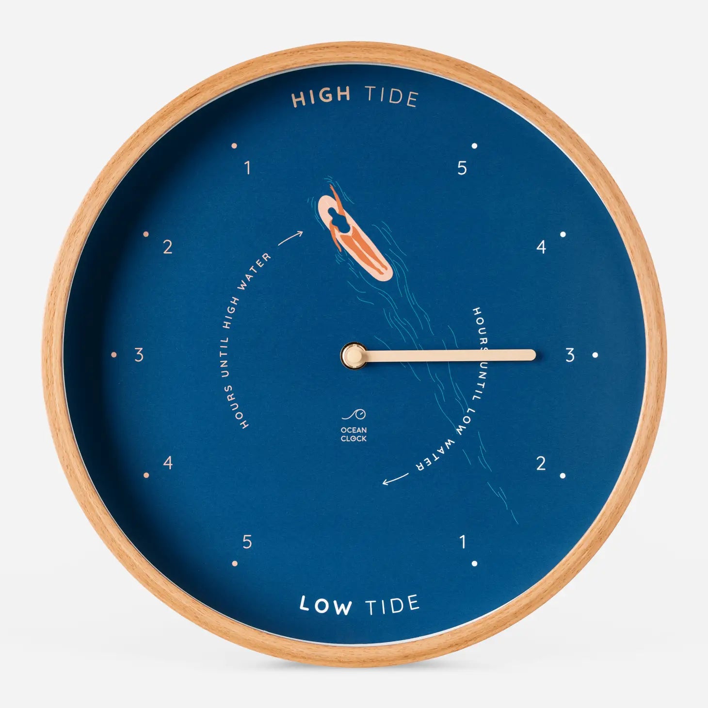 Tide Clock Blue Surf
