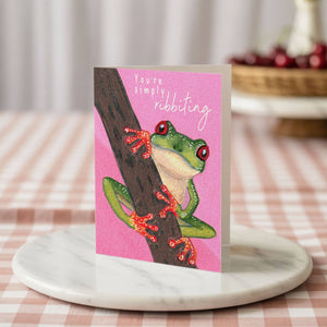 Cute Frog Greeting Card Funny Animal Pun Birthday Quote