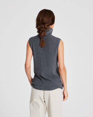 Tanja Knit Top GOTS 243975 - Dark Grey Melangè