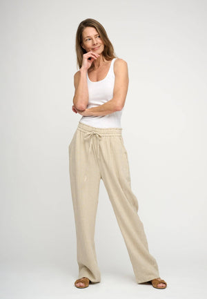 Mara pants linen - natural linen