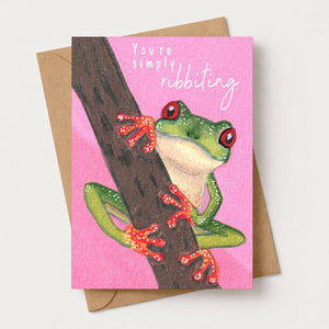 Cute Frog Greeting Card Funny Animal Pun Birthday Quote