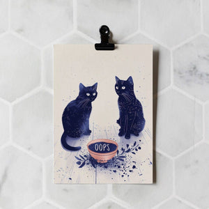 Oops - Naughty cats accident| I'm Sorry Card | Encouragement
