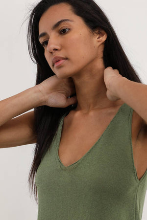 Nais Cotton V Neck Tank Top