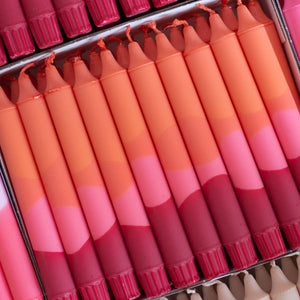 Taper candles- Red/Orange