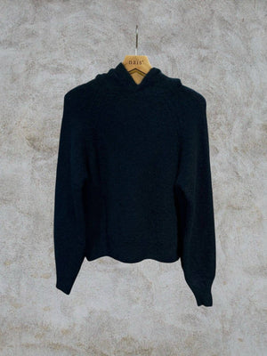 Hoodie in kid mohair and merino wool