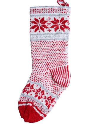 Snowflake Stocking - 100% Wool