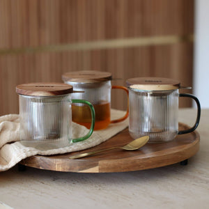 Karl Glass Mug with Filter, 300ml