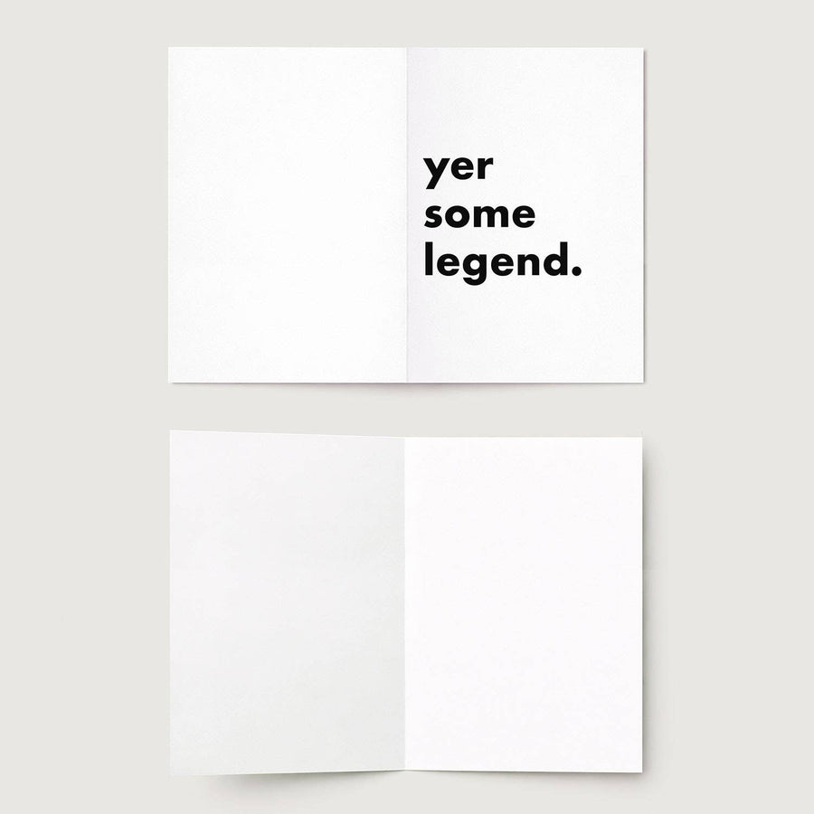 "Yer Some Legend" Funny Irish Saying Greeting Card
