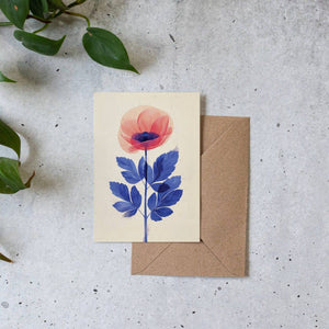 Wild poppy | Everyday Greeting Card | birth month flower