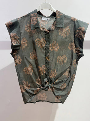 Printed cotton top