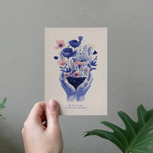 Let the old go, so the new can grow | Encouragement Card