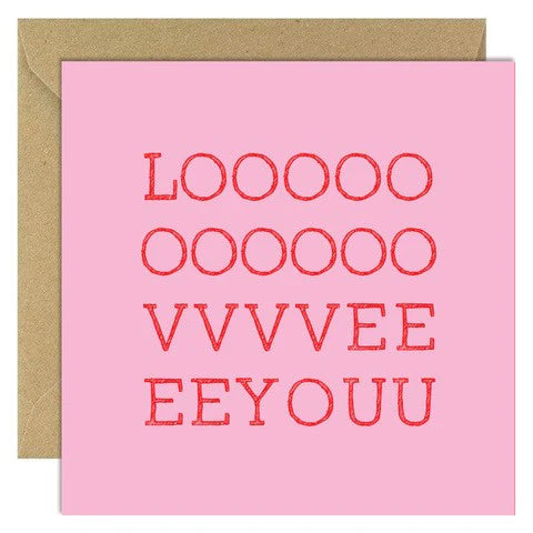 Bold Bunny Card - Loovvee You