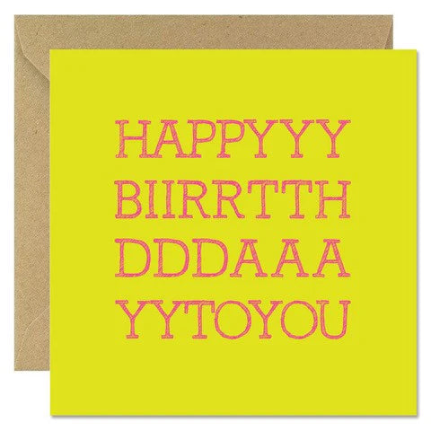 Bold Bunny Card - Happppyy Biiirrthday