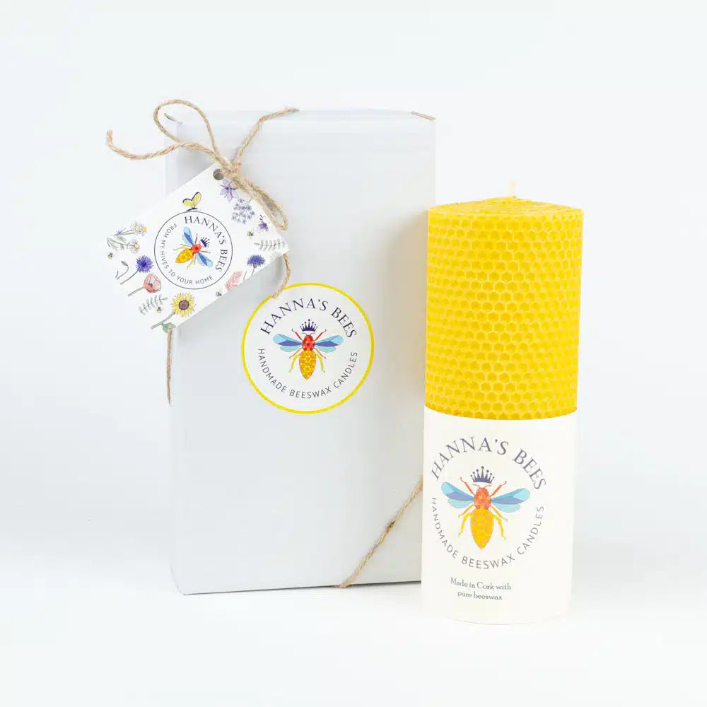 Hanna's Bees Large Beeswax Candle Gift Boxed