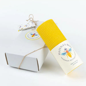 Hanna's Bees Large Beeswax Candle Gift Boxed