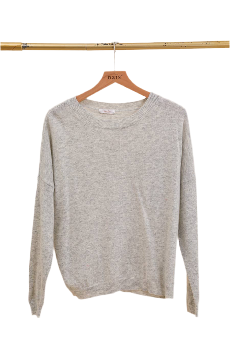 Round Neck Wool and Cashmere Sweater