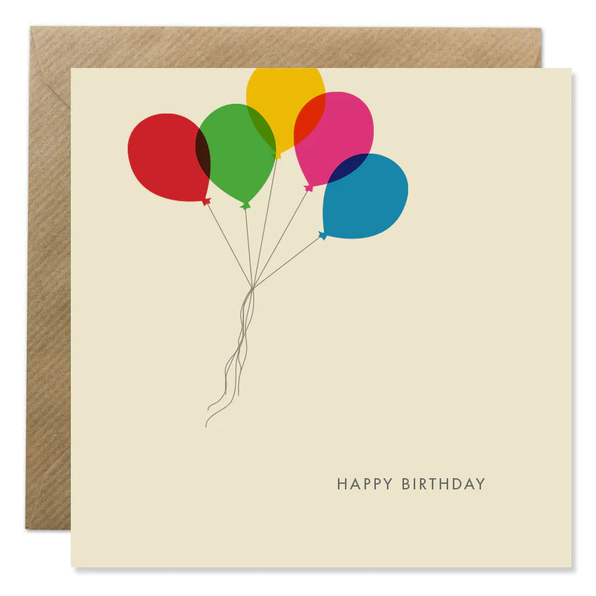 Bold Bunny Card - Birthday Balloons