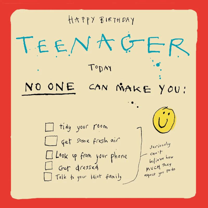 Poet & Painter Card - Happy Birthday Teenager