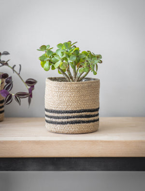 Jute Striped Plant Pot