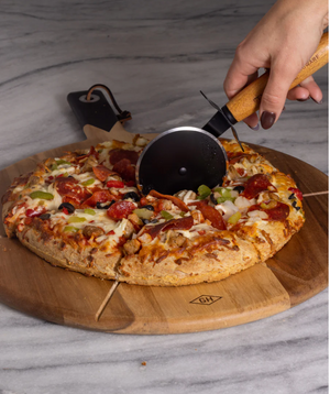 Pizza Cutter & Serving Board