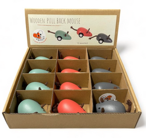 Wooden Pull Back Mouse