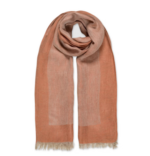 Uashmama Linen Scarf, Terracotta