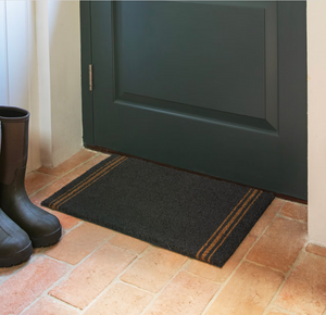 Doormat Triple Stripe, Coir & Charcoal
