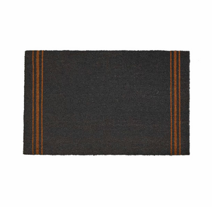 Doormat Triple Stripe, Coir & Charcoal